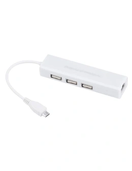 Micro Usb To Network Lan Ethernet Rj45 Adapter With 3 Port Usb 2.0 Hub Adapter Compliant To Micro Usb Interface Version