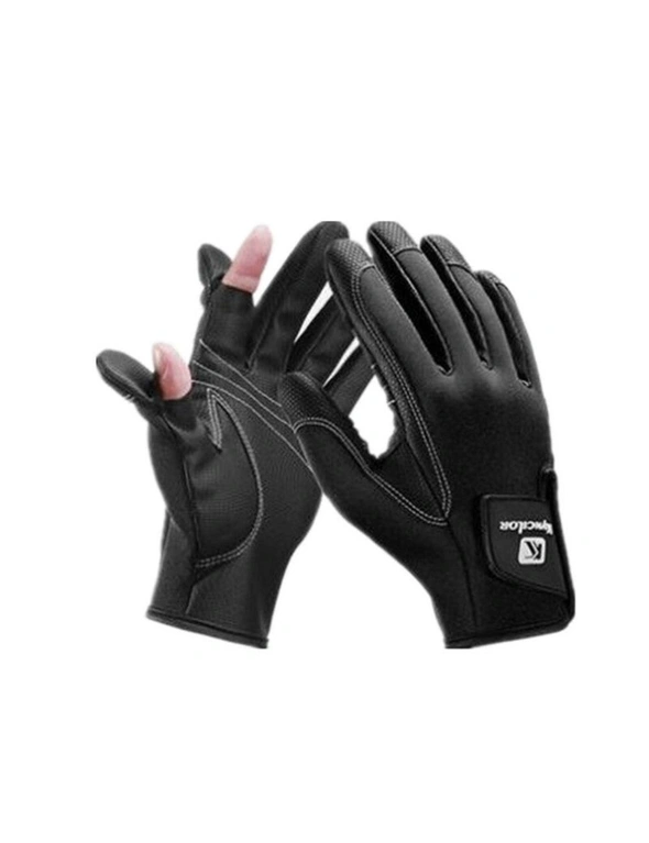 Pu Leather Fishing Gloves Anti-Slip Winter Gloves Outdoor Fishing