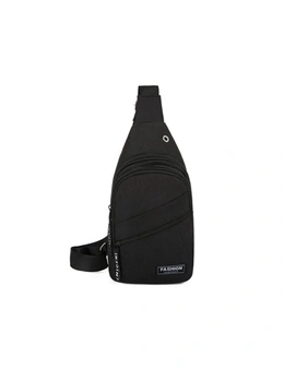 Sling Bag Shoulder Crossbody Chest Bags Lightweight Outdoor Sport Travel Backpack Daypack For Men Women-Black - Black