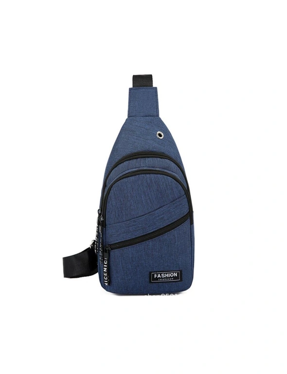 Sling Bag Shoulder Crossbody Chest Bags Lightweight Outdoor Sport Travel Backpack Daypack For Men Women-Blue - Blue, hi-res image number null