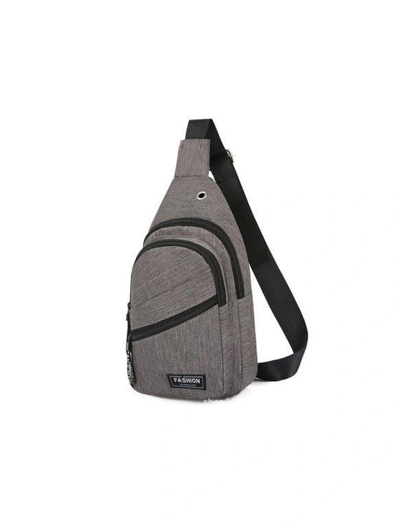 Sling Bag Shoulder Crossbody Chest Bags Lightweight Outdoor Sport Travel Backpack Daypack For Men Women-Grey - Grey, hi-res image number null