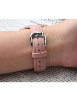Smart Watch Strap Wrist Strap Top Layer Leather Slim Strap For Fitbit Versa Versa 2 Versa Lite-7 - Pink