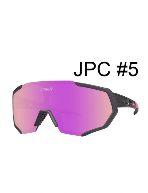 Sport Polarized Sunglasses Cycling Glasses Bicycle Goggles Outdoor Sports Polarizers Men And Women Windshield-5 - Purple Black, hi-res image number null