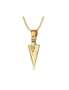 Stainless Steel Pendant Arrow Symbol Men's Pendant Necklace - Gold, hi-res