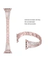 Suitable For Apple Watch Fan-Shaped Stainless Steel Alloy Flash Drill Strap-4244Mm-Rose Powder - Rose Powder, hi-res