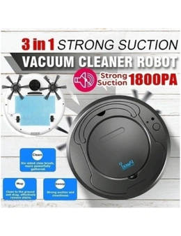 Usb Charging Smart Sweeping Robot Intelligent Sweeping Robot Household Appliance Cleaning Machine Sweeping Machine Vacuum Cleaner-Black