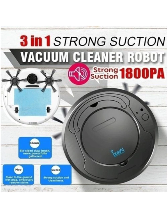 Usb Charging Smart Sweeping Robot Intelligent Sweeping Robot Household Appliance Cleaning Machine Sweeping Machine Vacuum Cleaner-Black, hi-res image number null