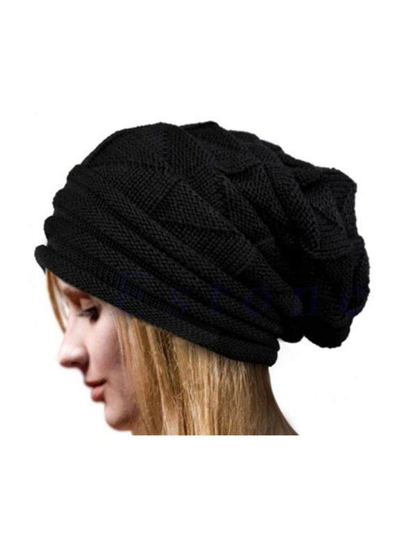 Women Winter Crochet Hat Wool Knit Beanie Warm Caps, hi-res image number null