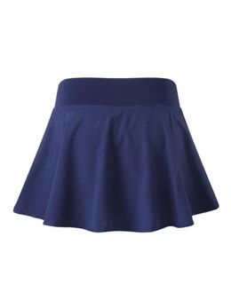 Women's Pleated Elastic Quick-Drying Tennis Skirt With Shorts Running Skort - Navy