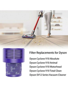 Replacement Washable Filter Unit For Dyson V10 Generic Vacuum Cleaners - One Size
