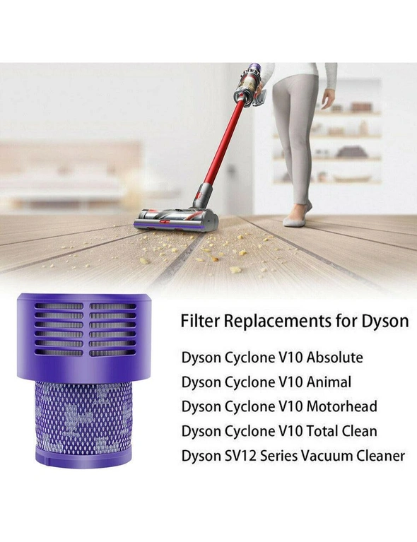 Replacement Washable Filter Unit For Dyson V10 Generic Vacuum Cleaners - One Size, hi-res image number null