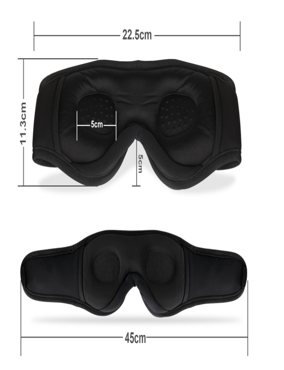 Bluetooth Wireless Music 3D Eye Mask Wireless Sleeping Mask - One Size, hi-res image number null