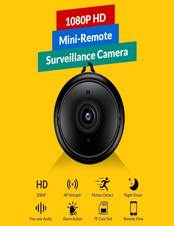 1080P Hd Mini-Remote Surveillance Camera - Camera Only, hi-res image number null