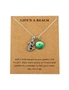 Lucky Fortune Wish Pendant Necklaces - Life's A Beach - Mermaid With Purple/White Scales, hi-res