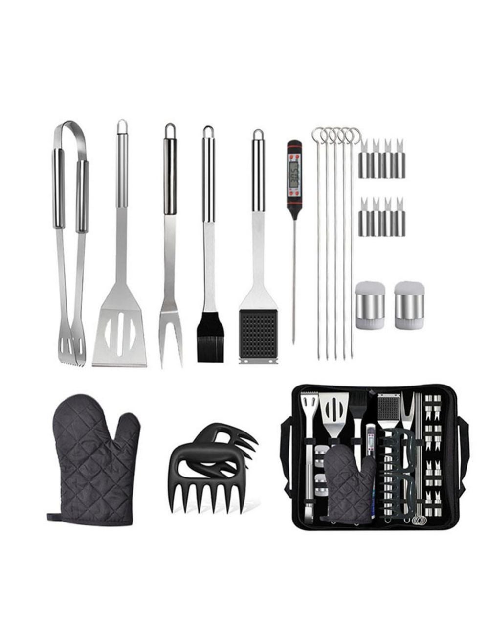 25Pcs/Set Stainless Steel Barbecue Grilling Bbq Utensil Accessories ...