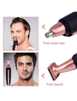 2 In1 Electric Hair Nose Trimmer For Men Usb Rechargeable Hair Removal - One Size