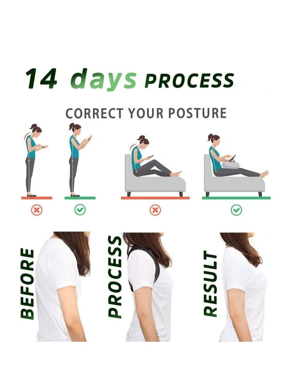 Adjustable Back Posture Corrector Clavicle Spine Back Shoulder Lumbar Brace  Support Belt Posture Correction Prevents Slouching
