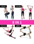 Pilates Bar Kit With Resistance Band Pilates Exercise Stick Toning Bar Fitness Home Yoga Gym Body Workout - Black, hi-res