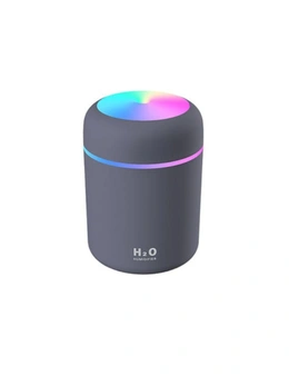 Portable H2o Ultrasonic Air Humidifier With Romantic Light - Grey