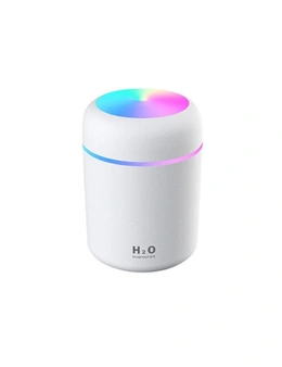 Portable H2o Ultrasonic Air Humidifier With Romantic Light - Grey