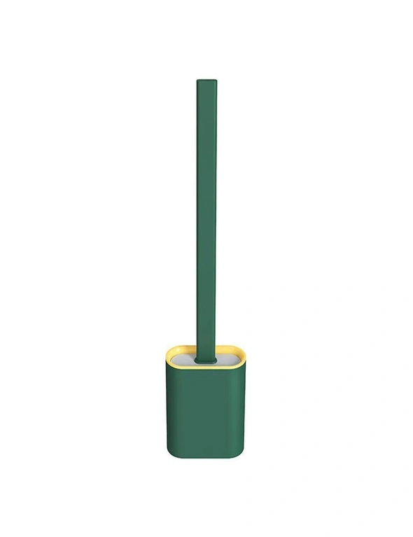 Quick-Drying Silicone Toilet Brush With Holder - Green, hi-res image number null