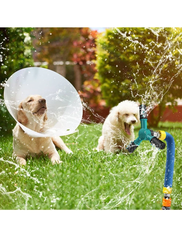 Summer Pet Garden Water Toy Garden Watering And Cooling Kids Trampoline Sprinkler - Green - Large, hi-res image number null