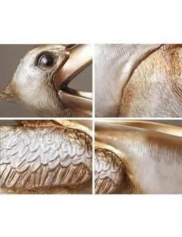Resin Pelican Ornament Key Holder Jewellery Storage Home Decor - Bronze