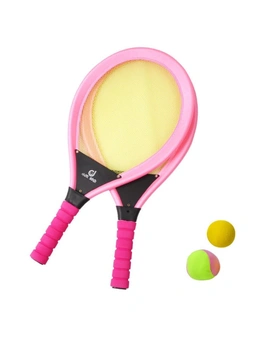 Kids Tennis Racket Set, Nbr Badminton Tennis Rackets Balls Set, Kids Racket Play Game Toy Set, Play At The Beach Or Lawn - Blue