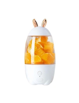 Lovely Rabbit Household Portable Usb Rechargeable Juicer Cup Fruit Blender Mixer Portable Mini Size Multifunctional Fruit Juicer - White