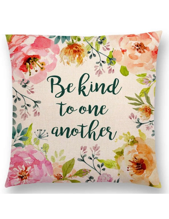 Floral Inspirational Sayings Cushion Covers - Style 1, hi-res image number null