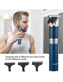 3 In 1 Electric Hair Clippers Nose Beard Trimmer Portable Styling Shavers Hair Cutting Magnet Replacement Blade - Blue