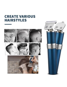 3 In 1 Electric Hair Clippers Nose Beard Trimmer Portable Styling Shavers Hair Cutting Magnet Replacement Blade - Blue