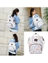 Cute Colourful Multifunctional Backpack Nappy Bag - White - Merry Christmas, hi-res