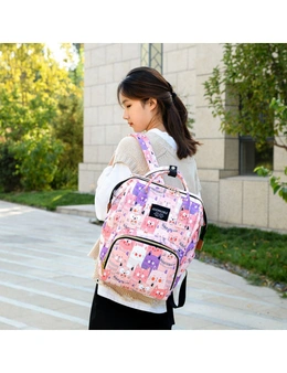 Cute Colourful Multifunctional Backpack Nappy Bag - White - Merry Christmas