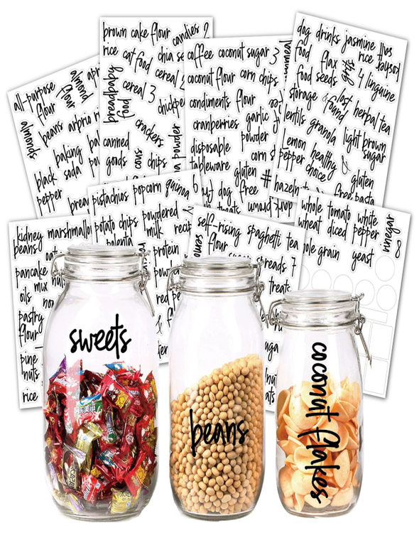 Kitchen Pantry Label Stickers 168 Pieces - One Size, hi-res image number null