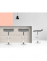 Artiss Set Of 2 Fabric Bar Stools Swivel Stools- Grey Chrome - One Size, hi-res