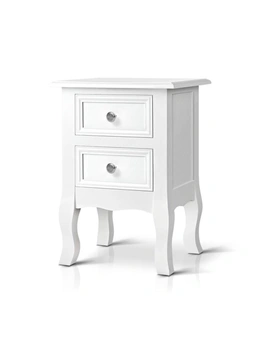 Artiss Bedside Tables Drawers Side French Storage Cabinet Nightstand Lamp - One Size