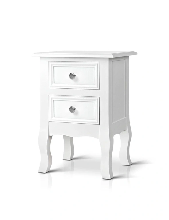 Artiss Bedside Tables Drawers Side French Storage Cabinet Nightstand Lamp - One Size, hi-res image number null