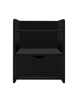Artiss Bedside Table Drawer - Black - One Size