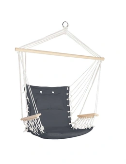 Gardeon Hammock Hanging Swing Chair - Grey - One Size