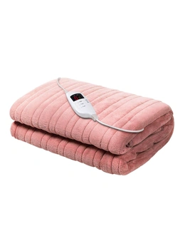 Giselle Bedding Heated Electric Throw Rug Fleece Sunggle Blanket Washable Pink - One Size