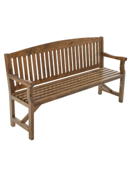Gardeon Wooden Garden Bench Chair Natural Outdoor Furniture DÃ©cor Patio Deck 3 Seater - One Size
