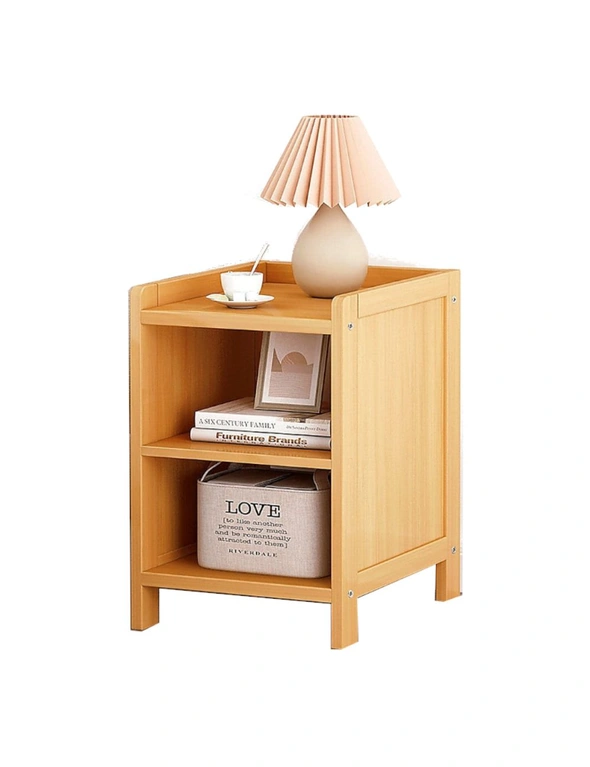 Bamboo Bedside Table Nightstand Storage Bedroom Sofa Side Stand - One Size, hi-res image number null