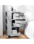 Artissin Bedside Table Side Tables Nightstand Organizer Replica Boby Trolley 5Tier Grey - - Set Of 1, hi-res