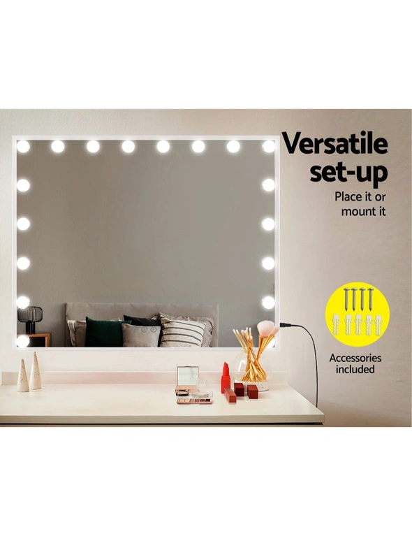 Embellir Makeup Mirror With Light Led Hollywood Vanity Dimmable Wall Mirrors - One Size, hi-res image number null