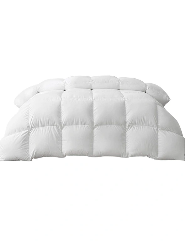 Giselle Bedding King Size 500Gsm Goose Down Feather Quilt - White - One Size, hi-res image number null