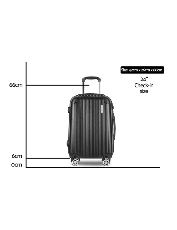 Wanderlite 24" Luggage Trolley Travel Suitcase Set Hard Case Shell Lightweight - One Size, hi-res image number null
