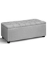 Artiss Storage Ottoman Footstool Blanket Box Stool Bench Toy Seat Grey - One Size, hi-res
