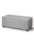 Artiss Storage Ottoman Footstool Blanket Box Stool Bench Toy Seat Grey - One Size, hi-res