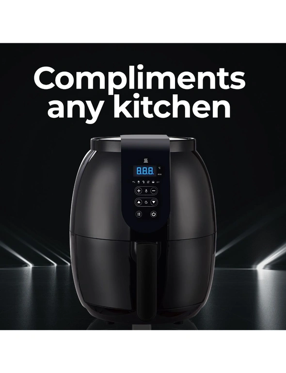 Kitchen Couture 3.5 Litre Digital Display Black Air Fryer Oil Free Cooking - One Size, hi-res image number null